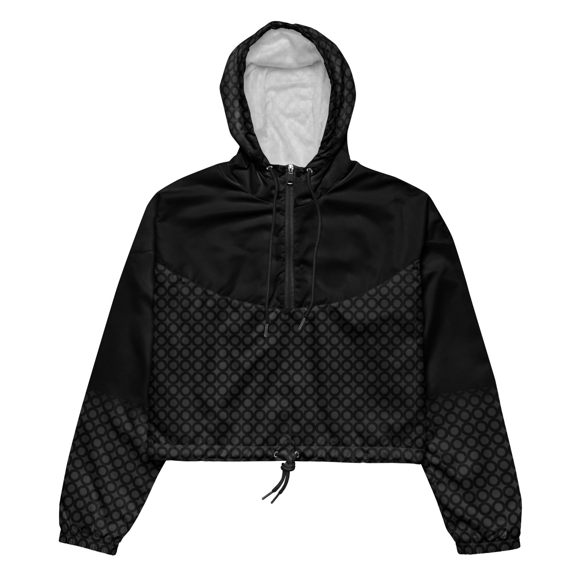 Black And Gray Women's cropped windbreaker – In-Exterior Pro Designs LLC